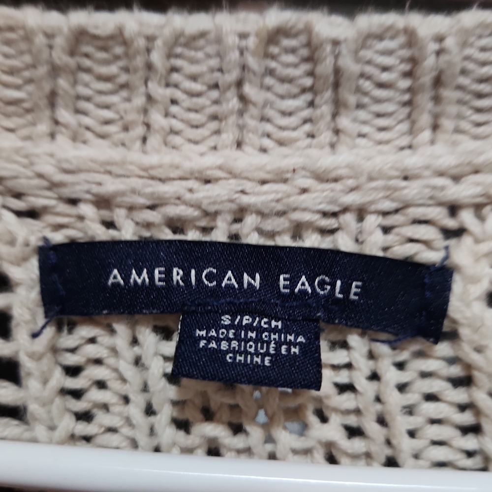 American Eagle Outfitters Beige Knit Crew Neck Sweater - Picture 4 of 4